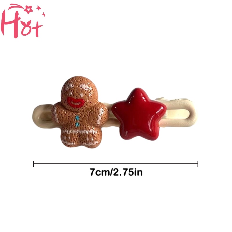 Jr 1 Kẹp Tóc Hình Ngôi Sao / Ông Già Noel / Người Tuyết Dễ Thương vn