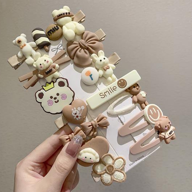 Set 14 Kẹp Tóc Hoa Dễ Thương Cho Bé Gái hb