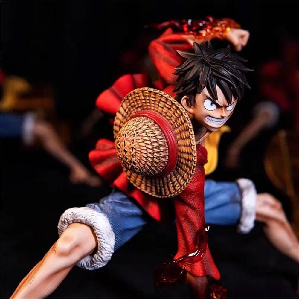Mô Hình Nhân Vật luffy Đội Mũ Rơm Mô Hình Nhân Vật luffy 18cm Trang Trí Đáng Yêu