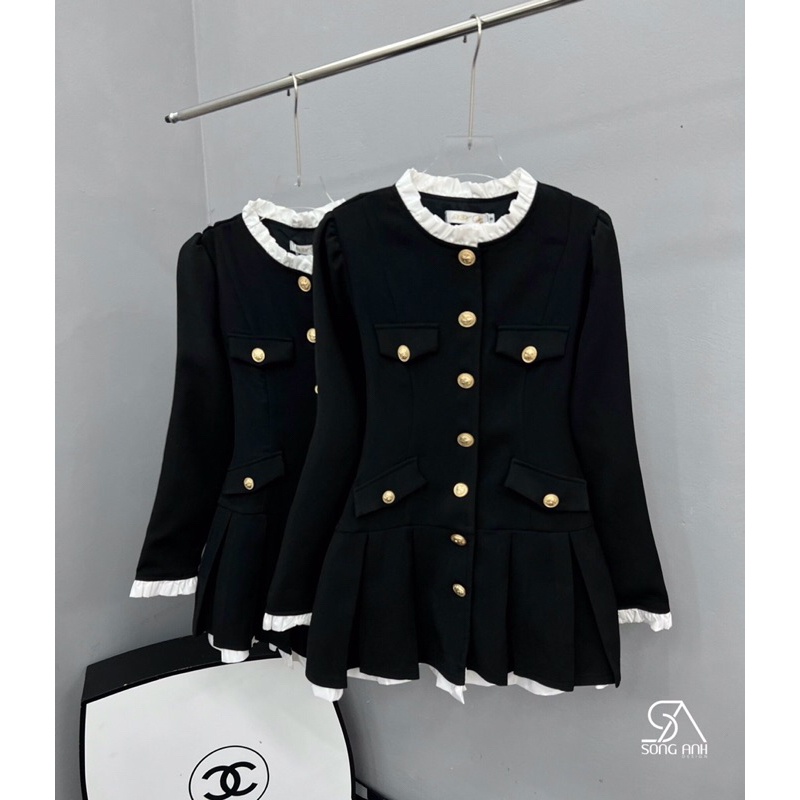 Váy phối bèo xếp ly