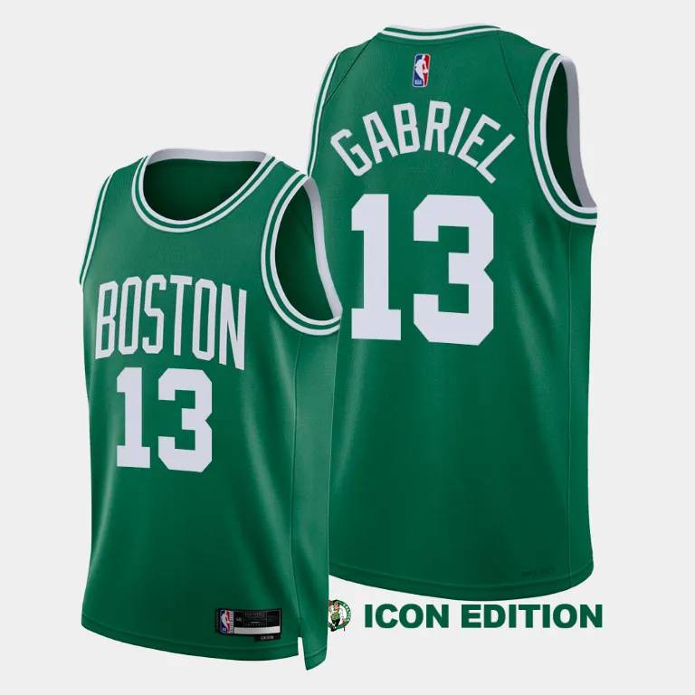 Áo Bóng Rổ jersey 23-24 nba celtics Phiên Bản Thành Phố mykhailiuk gabriel Màu Xanh Lá Cây Cho Nam Và Nữ