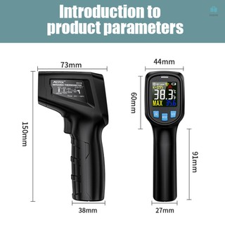 Handheld Digital Temperature Meter MESTEK Infrared Thermometer with LCD Display