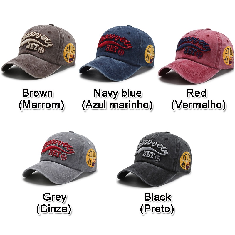 Mũ Lưỡi Trai denim Thêu Chữ Thời Trang