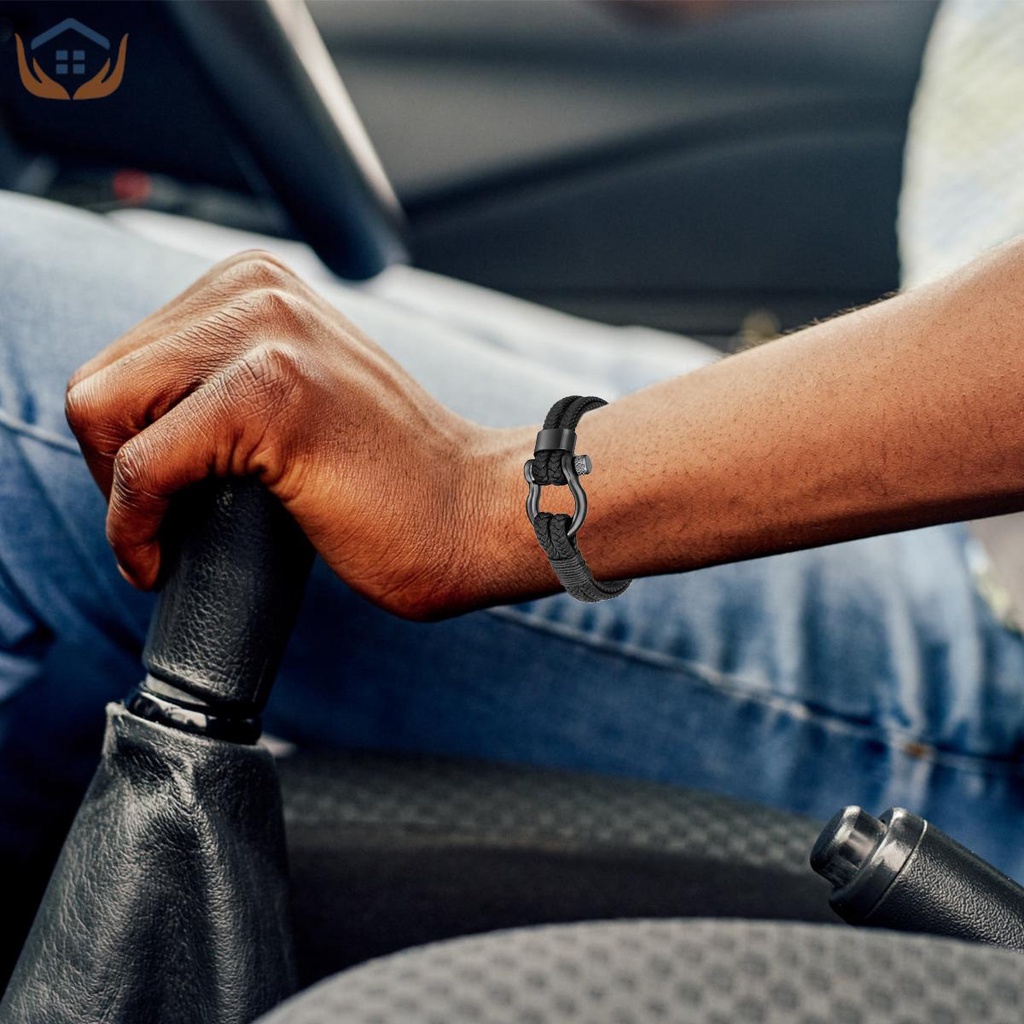 Vòng Tay Bện Dây Thừng Chống Thấm Nước Với Khóa Inox Mã Số1843