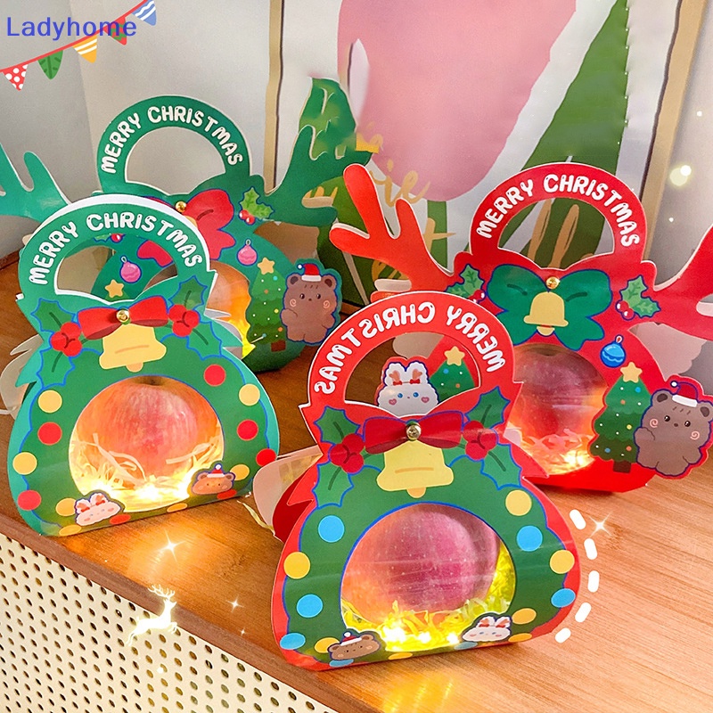 Lady christmas Hộp Quà Nhỏ Bằng Giấy Đựng Kẹo Bánh Mì Gừng Giáng Sinh vn