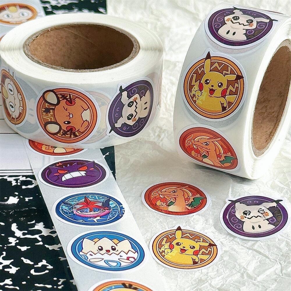 Cuộn 500 Miếng Dán Trang Trí Mũ Bảo Hiểm / Túi Đựng Bút Hình Thám Tử conan naruto / conan / conan