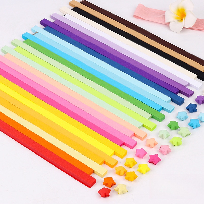 Set 540 Tờ Giấy Gấp Sao origami 21 * 1cm 27 Màu
