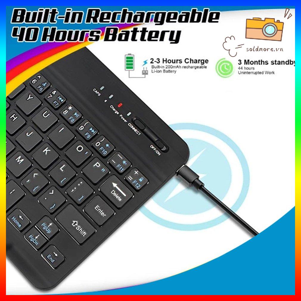 Bàn phím 7 8 inch Máy tính xách tay mini không dây Điện thoại di động Bàn phím máy tính xách tay