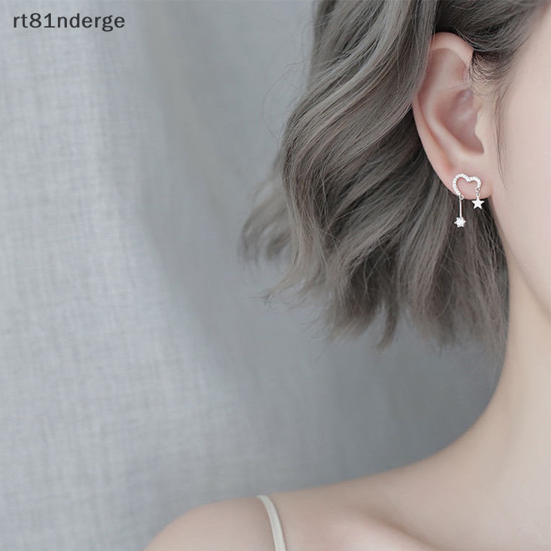 Ge Bông Tai Đính Đá zircon Hình Ngôi Sao Trái Tim Cá Tính Tinh Tế Thời Trang Dự Tiệc Cho Nữ n