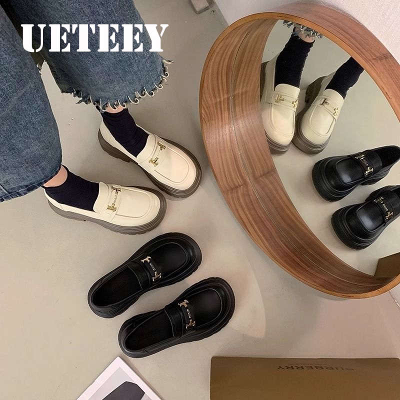UETEEY  giày búp bê Mary Jane Lolita Đế da mềm đế êm thời trang Nhẹ nhàng Thời thượng Đàn hồi Độc đáo Độ bền cao FLF23B0SA2 47Z231122
