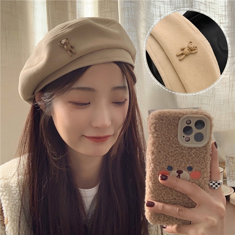 Mũ beret Màu Sắc Ngọt Ngào Phong Cách Hàn Quốc Cho Nữ