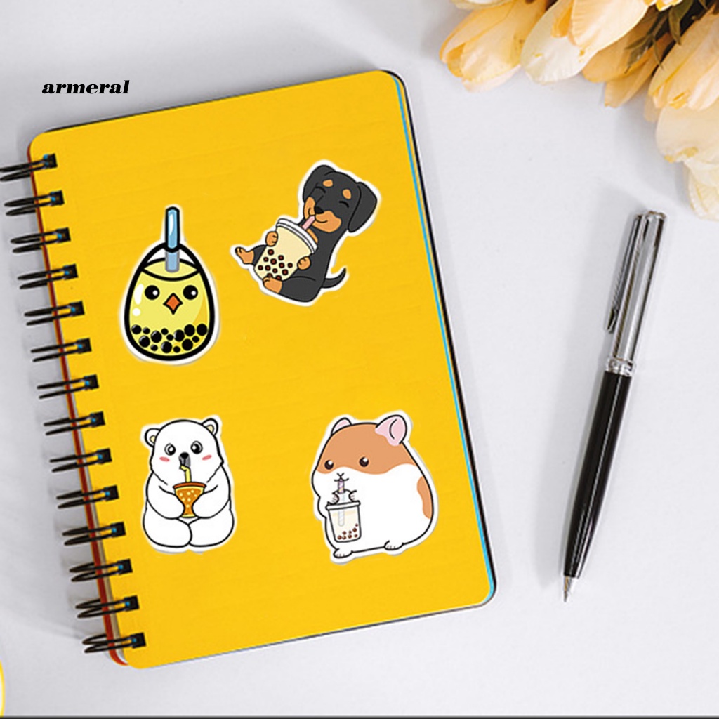 50 Miếng Dán Chống Thấm Nước Hình Động Vật Dễ Thương Tự Dính Cho Chai Nước / Laptop / Ván Trượt / Điện Thoại / Máy Tính Bảng Kiểu Nam Á