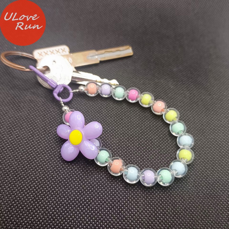 Uloverun Vòng Tay Chuỗi Hạt Gắn Điện Thoại Chống Rơi Hình Hoa Hướng Dương Dễ Thương Thời Trang Cho Nữ vn