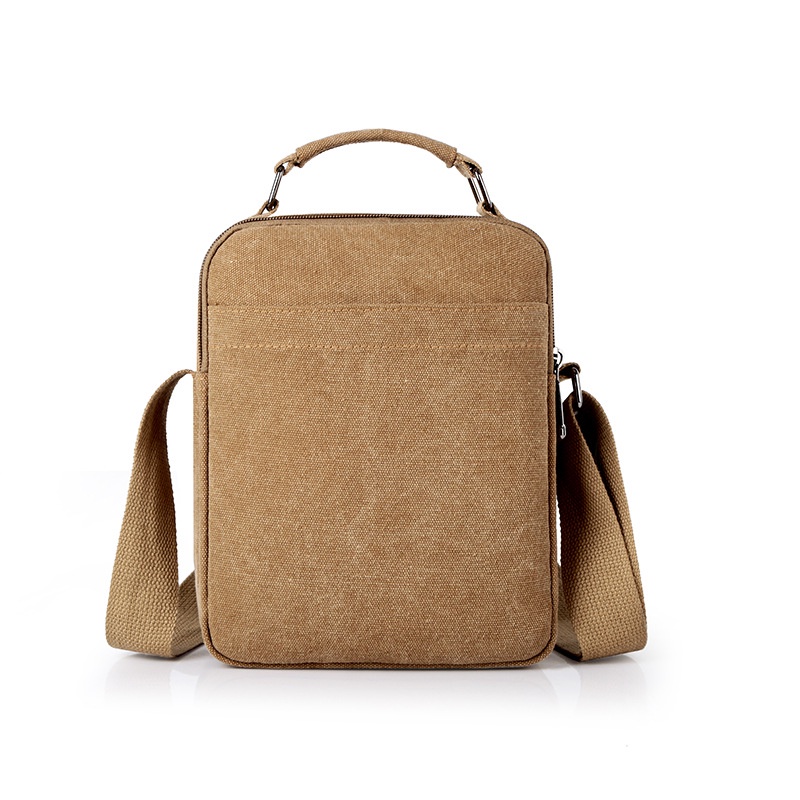 Elacent Túi canvas Đeo Chéo Đa Năng Chống Mòn Thiết Kế Đơn Giản Thời Trang Cho Nam