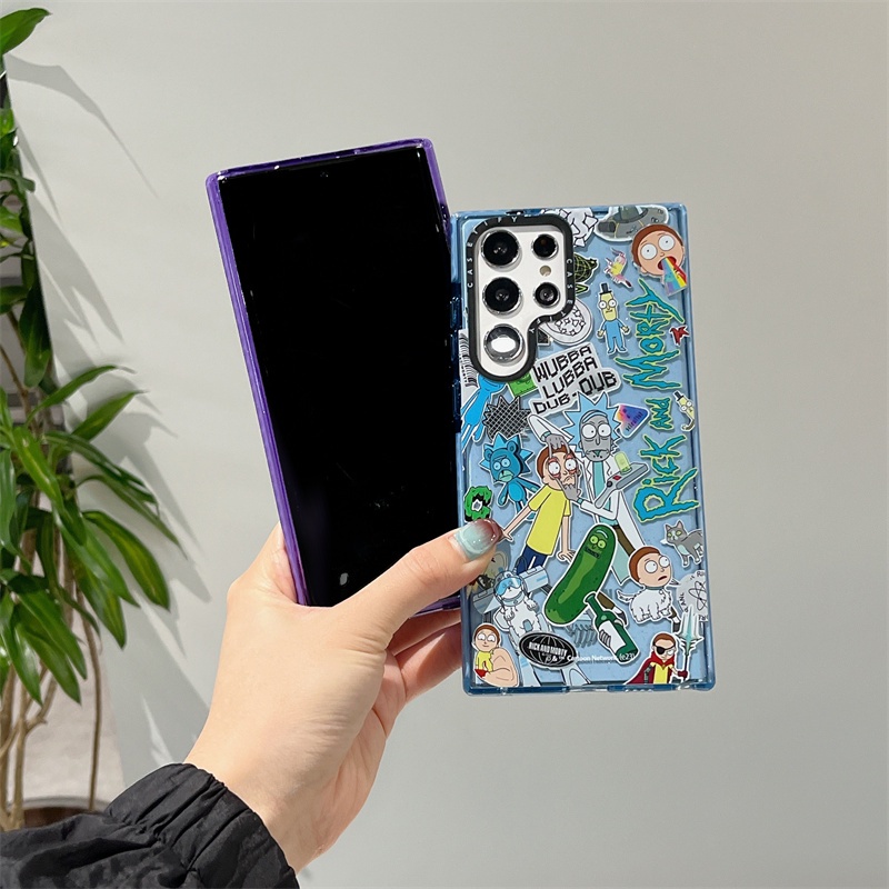 Casetifg Ốp Điện Thoại Silicon tpu Mềm Hình Hoạt Hình rick Lấp Lánh Chống Sốc Cho samsung galaxy s23 plus s22 s23 ultra