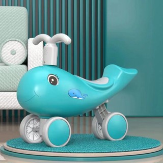 Xe chòi chân cá heo có nhạc cho bé 1-3 tuổi chịu lực 25kg xe chòi chân thăng bằng tập đi