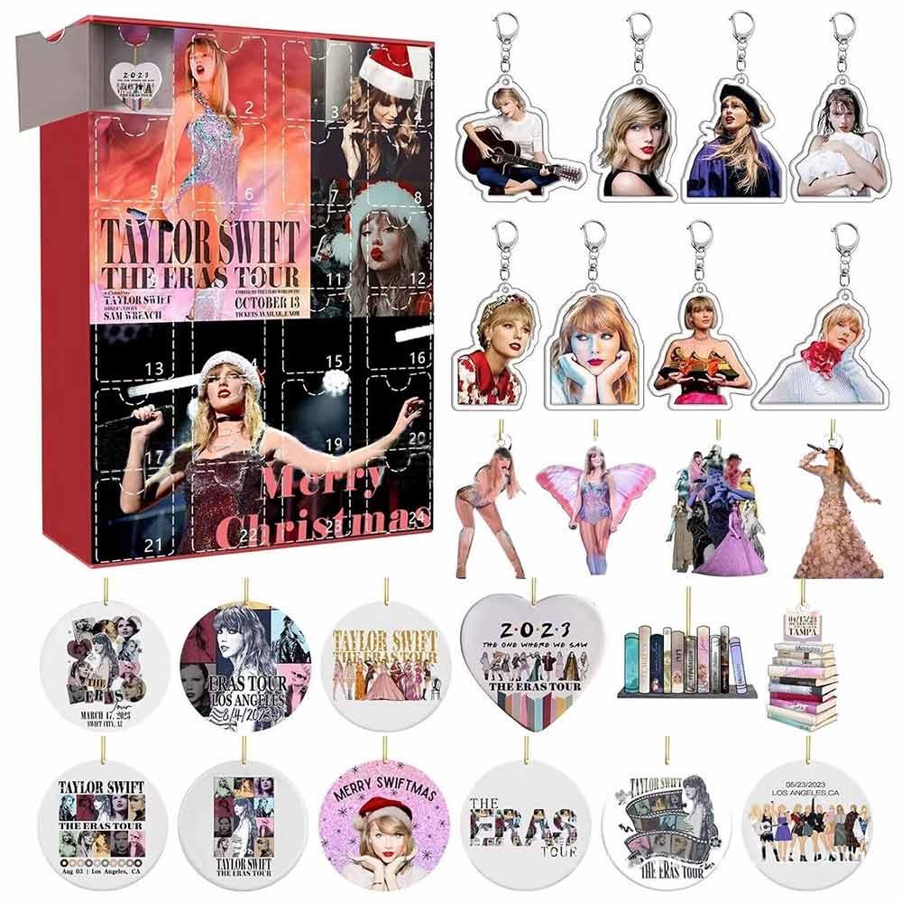 Taylor Countdown Surprise Calendar 24 Days Christmas Advent Calendar Swift Souvenirs Blind Box for Kids Adults