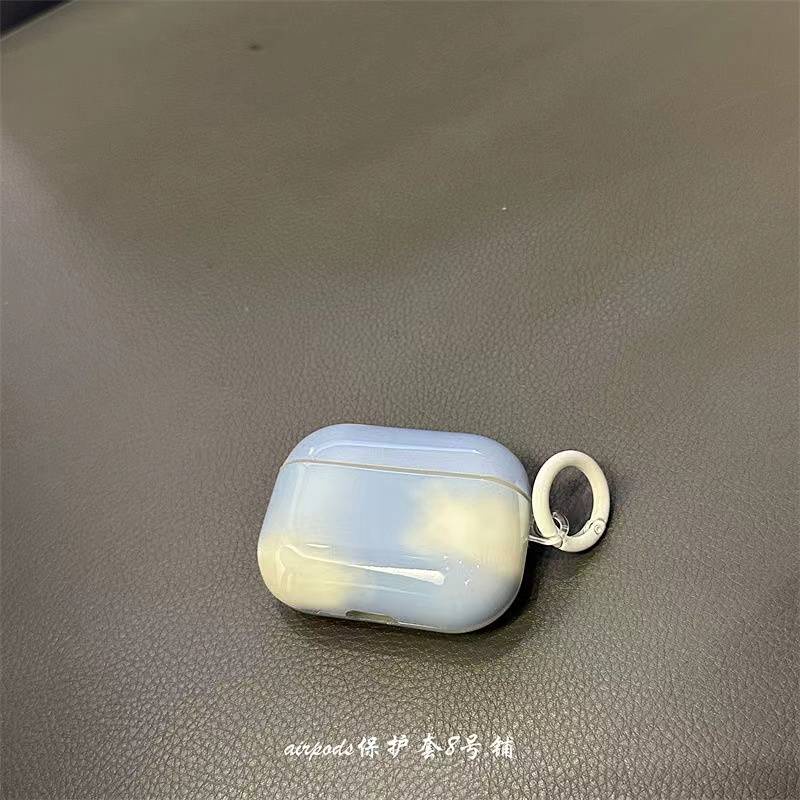 Vỏ Bảo Vệ Hộp Sạc Tai Nghe bluetooth Không Dây airpods pro / 1 / 2 / 3 Hình Đám Mây Xanh Đơn Giản
