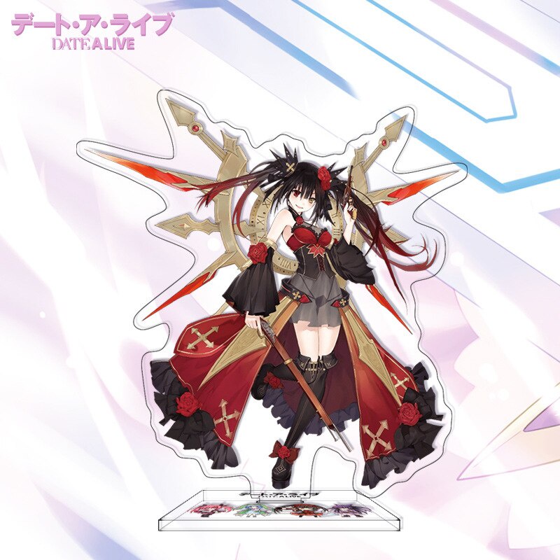Mô hình Standee Anime Date A Live Yatogami Tohka Tobiichi Origami Tokisaki Kurumi để bàn tượng acrylic trong suốt