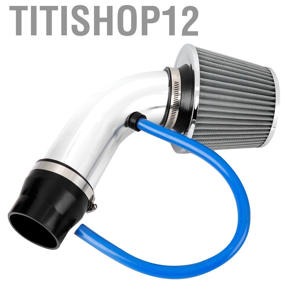 Titishop12 3 Inch 75mm Aluminum Alloy Universal Car Cold Air Intake Filter Induction Pipe Hose Kit New