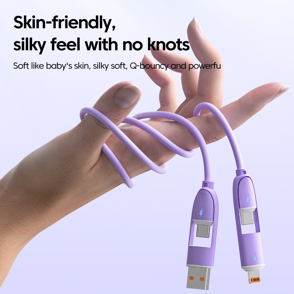 Dây Cáp Sạc Nhanh 4 Trong 1 100w Cho Iphone 15 xiaomi huawei