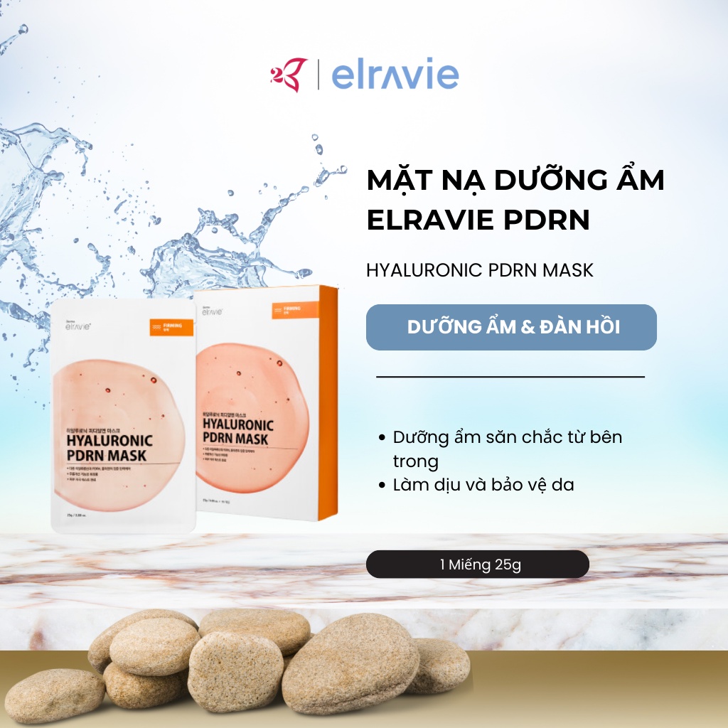 Mặt Nạ Dưỡng Da Elarvie Hyaluronic PDRN Mask 25g Dược Mỹ Phẩm Cao Cấp Hàn Quốc Dưỡng Ẩm Giúp Da Mềm 