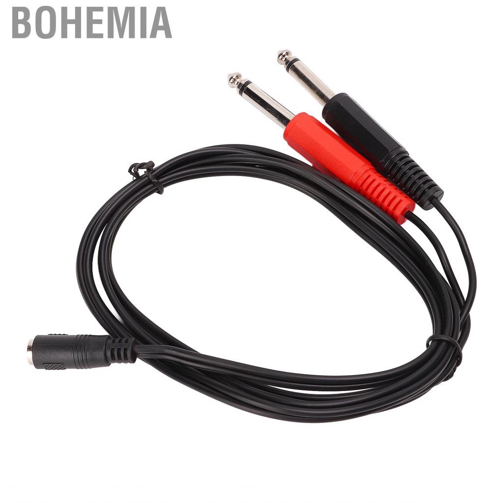 Bohemia .5m Stereo Adapter Cable Splitter 3.5mm Female To 6.35mm Male Mono Set