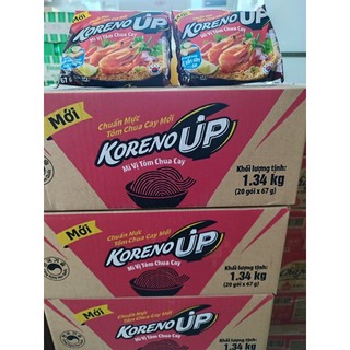 Combo 5 gói mì Koreno Up tôm chua cay 67g date luôn mới