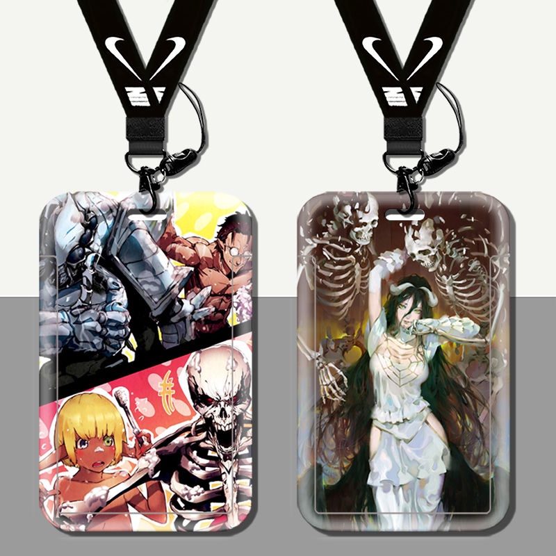 Túi Đựng Thẻ id / Danh Thiếp Dáng Dài Có Dây Đeo Tùy Chỉnh In Chữ overlord albedo ins Cho Học Sinh Ốp