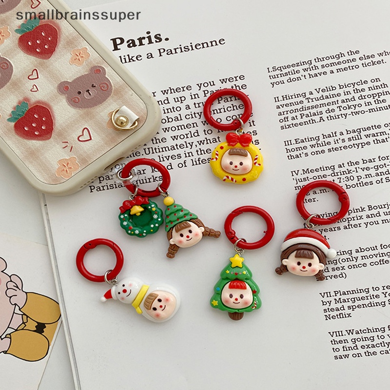 Smallbrainssuper Móc Khóa Hình Búp Bê Ông Già Noel Hoạt Hình Dễ Thương Dùng Làm Quà Tặng Giáng Sinh sbs