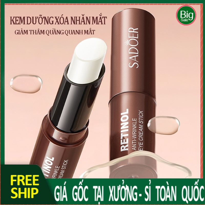 Kem dưỡng chống nhăn  chống lão hóa giảm thâm quầng mắt Sadoer Rentinol Anti - Wrinkle Eye Cream stick S20