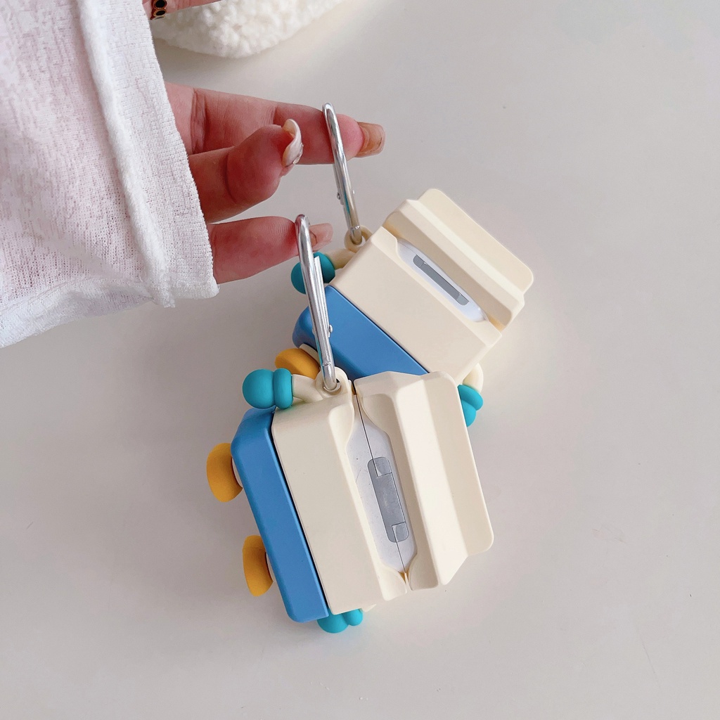 Vỏ Bảo Vệ Hộp Sạc Tai Nghe airpods Pro 2 2023 2023 Hình robot milk Hoạt Hình Dễ Thương Ốp