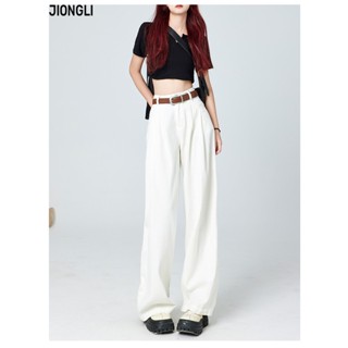 JIONGLI quần ống rộng quần nữ jean INS Cute Thể thao Phong cách WNK2393H71 50Z231211