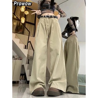 Prowow quần ống rộng quần nữ jean Xu hướng INS thời trang Thời trang WNK23B0RZA 50Z231212