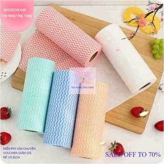 Khăn giấy đa năng lau bếp, lau tay, cuộn giấy đa năng 40 tờ có thể tái sử dụng beebehome