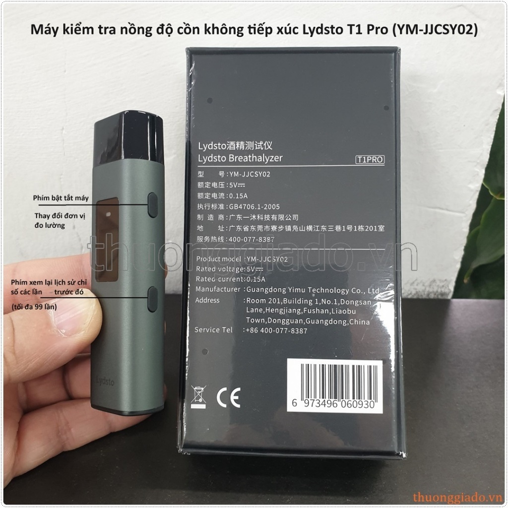 Máy đo nồng độ cồn Xiaomi Hydsto/ Lydsto T1/ T1 Pro YM-JJCSY01/ HD-JJCSY02