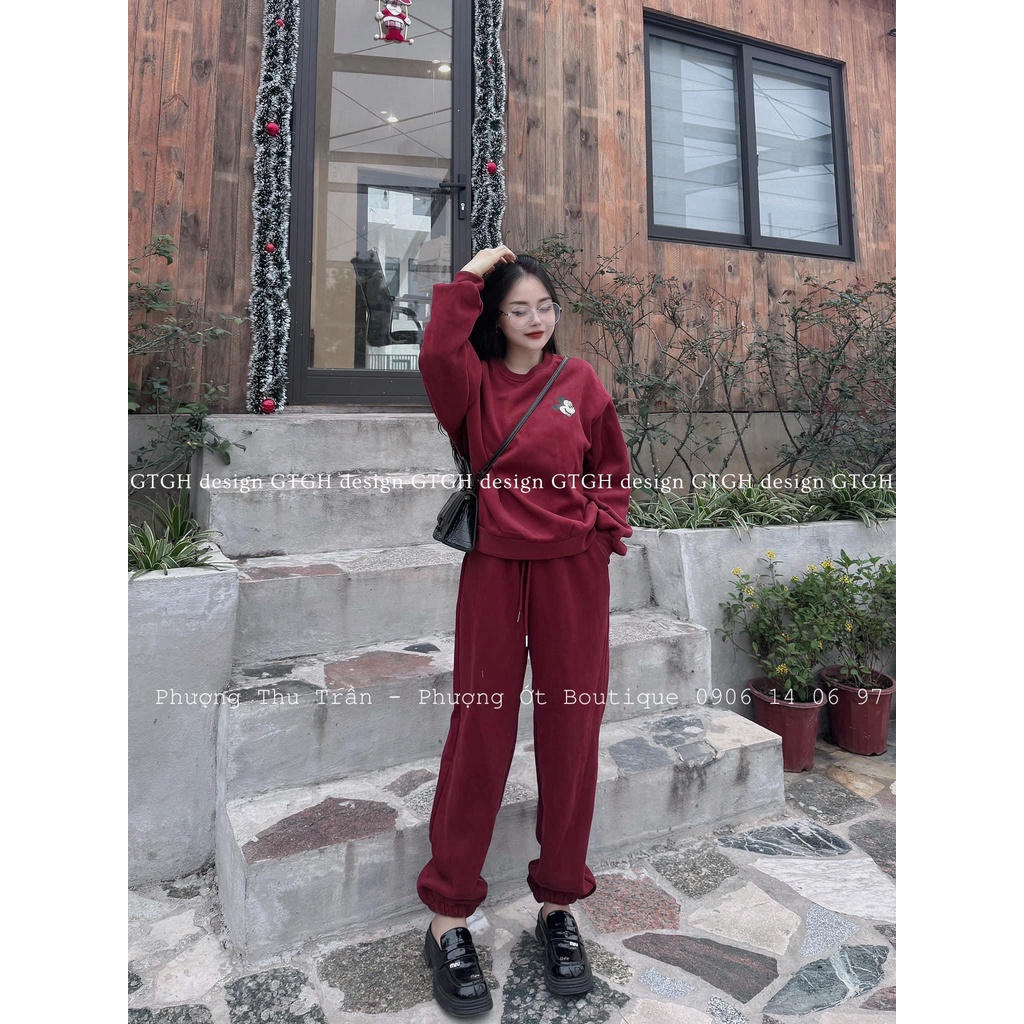 Siuu phẩm set nỉ Mickey 2 mặt so hott Size SM