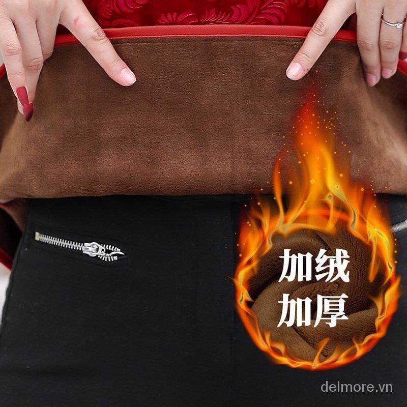 Áo Thun Tay Dài Lót Nhung Dày Dặn Giữ Ấm Mùa Đông Phong Cách Dân Tộc Mới Cho Mẹ Và Bé