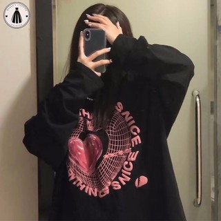 Áo nỉ lông cừu cặp đôi HORMOO Loose cổ tròn đa năng