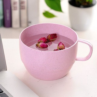 Cốc uống cafe có quai bằng rơm lúa mạch 300ml