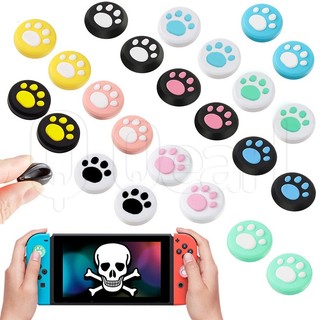 Nắp Đậy Nút Điều Khiển Tay Cầm Chơi Game Nintendo Switch / Switch Lite Bằng Silicon Mềm Hình Dấu Chân Mèo