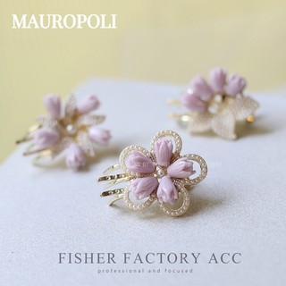  Mauropoli  Sẵn sàng  Kẹp tóc ngọc trai tím Kẹp bên hông Kẹp tóc trán gãy mỏ vịt Kẹp kẹp phẳng Kẹp mũ đội đầu Cảm giác cao cấp 