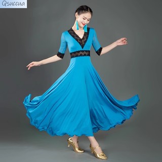 Đầm Khiêu Vũ Qsuccua Phối Ren Dành Cho Nữ