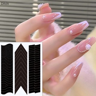 [Dhin] Miếng Dán Dẫn Đầu Móng Tay Kiểu Pháp Gợn Sóng Diy