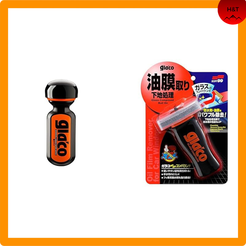 SOFT99 Glaco Water Repellent Set for Automotive Glass and Mirrors (70ml & Glass Cleaner)