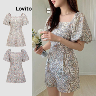 Lovito Bộ áo liền quần thanh lịch Paisley Pocket Pattern Jumpsuit dành cho nữ L89ED193 (Nhiều màu)