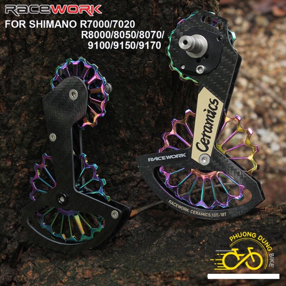 Cần củ đề (tay gạt đề) xe đạp Carbon RACEWORK Cho Shimano R7000/7020 R8000/8050/9100/9150