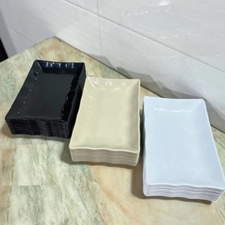 Combo 10 Đĩa nhựa phíp chữ nhật hàng cao cấp Việt Nhật Đĩa đựng hoa quả, bánh kẹo thực phẩm bền đẹp