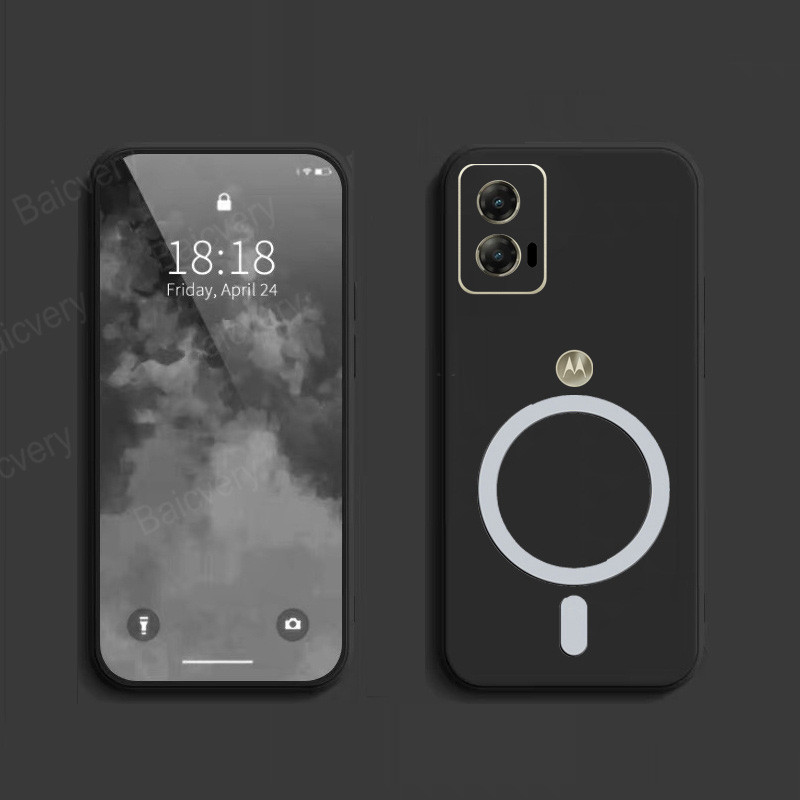 Ốp điện thoại Cho Motorola Moto G Stylus 5G 2024 Matte Đen Mềm TPU Bảo Vệ Mặt Sau Có Nhãn Dán Từ Tín