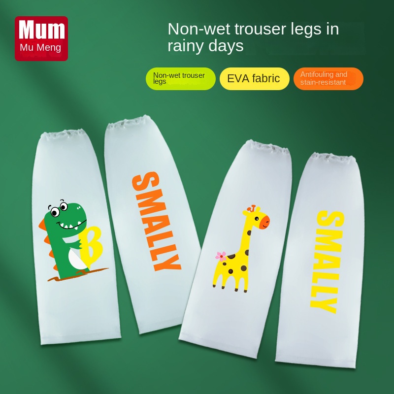 Bộ Quần Bốt Đi Mưa Giữ Ấm Chân Chống Nước Chống Bẩn In Hình Hoạt Hình Cho Trẻ Em Trên Đầu Gối 0811